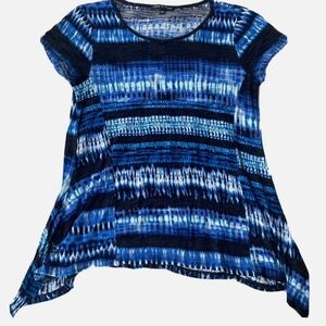 Blue Tie-Dye Women's Top